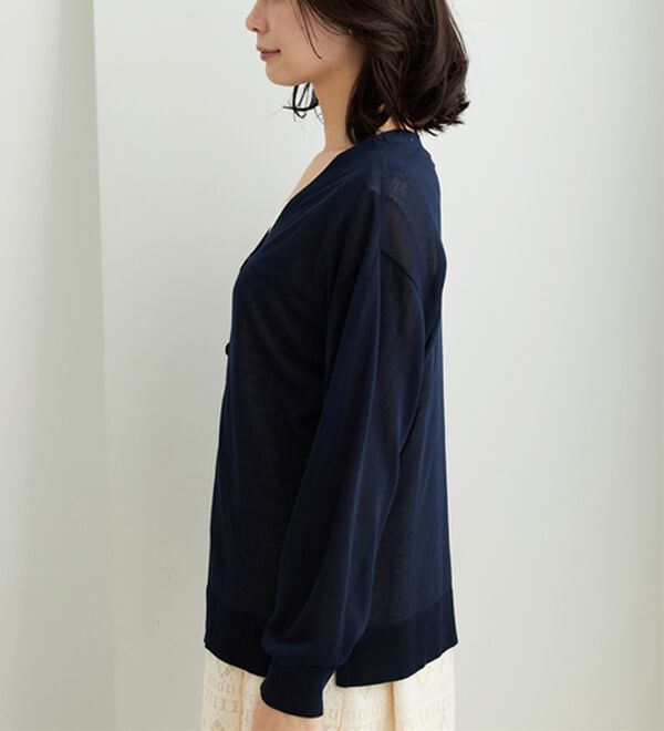 BELLUNA（ベルーナ）の「【快適Ｌａｂ．】シャリ冷！洗える多機能ニットカーディガン（ニットカーディガン）」｜詳細画像