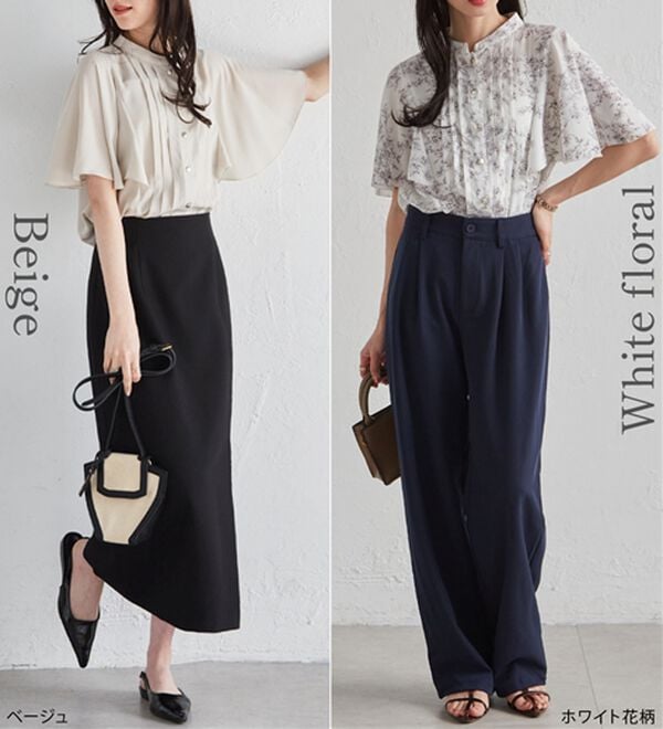 RANAN（ラナン）の「【新色追加】ひんやり！ピンタックフレアー袖ブラウス（ブラウス）」｜詳細画像