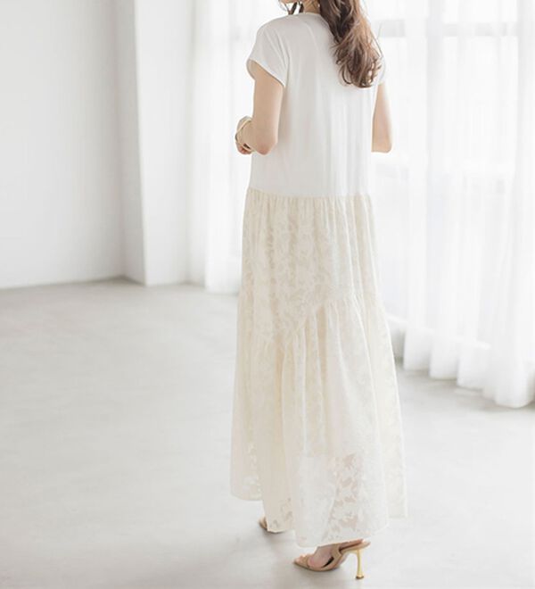 RANAN（ラナン）の「ひんやり！ジャカードドッキングワンピース（ドッキングワンピース）」｜詳細画像