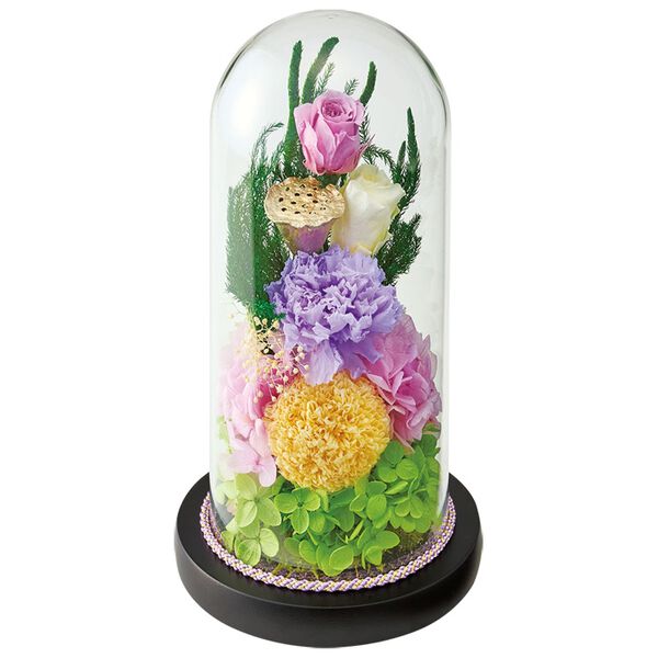 「お手入れ簡単ドーム型プリザーブド仏花（仏壇・仏具）」｜詳細画像