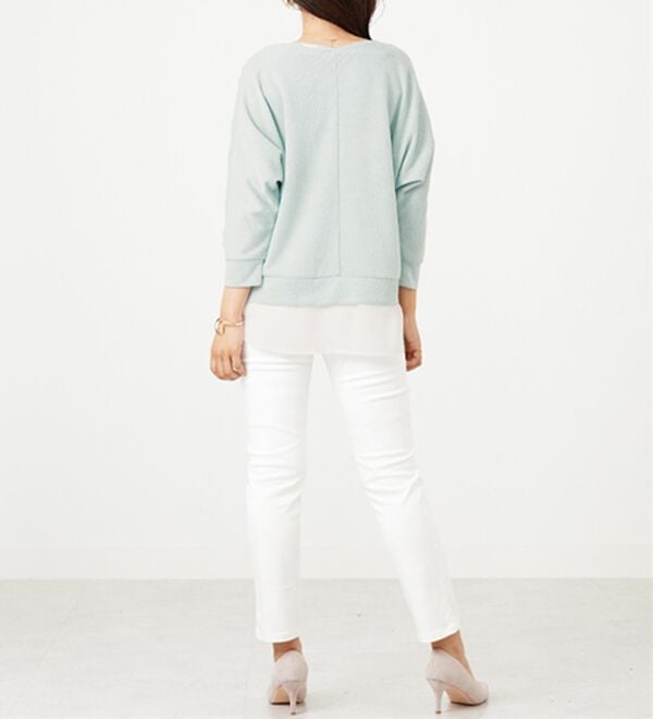 BELLUNA（ベルーナ）の「ラメ調レイヤード風プルオーバー（カットソー）」｜詳細画像