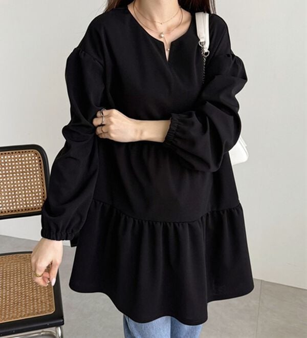 GeeRA（ジーラ）の「前後２ＷＡＹボリュームティアードブラウス（チュニック）」｜詳細画像