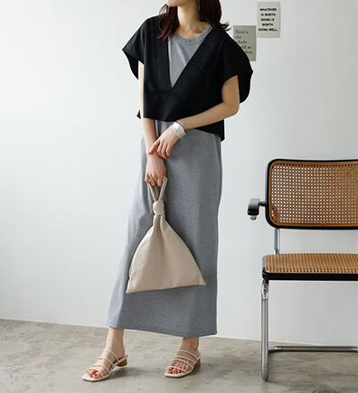 GeeRA（ジーラ）の「アメスリリブワンピ＆ベストセット（カットソーワンピース）」
