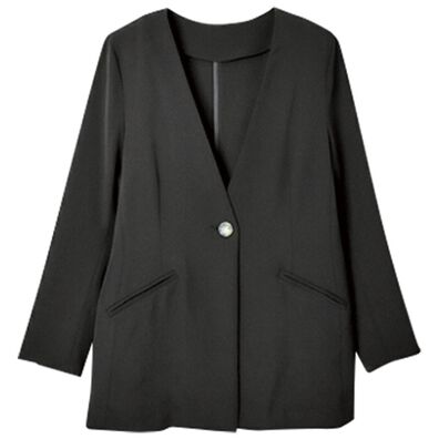 RANAN（ラナン）の「ノーカラーデザインジャケット（ノーカラージャケット）」