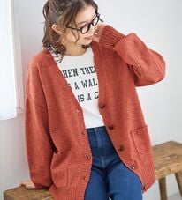 Viola e Viola（ヴィオラ エ ヴィオラ）の「洗えるもちもち　ミドル丈ニットカーデ（ニットカーディガン）」