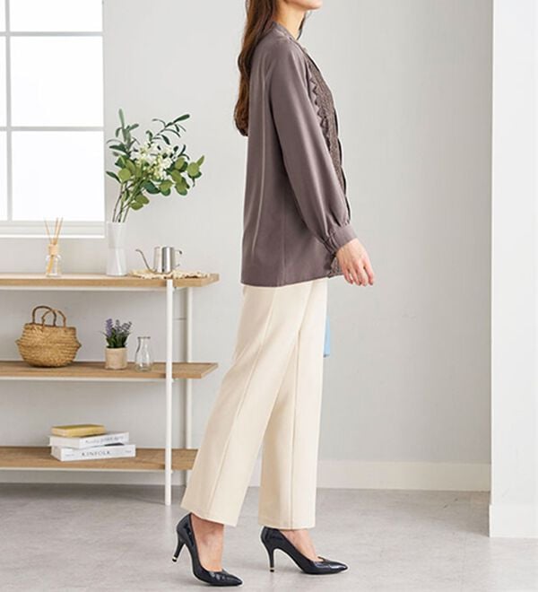 BELLUNA（ベルーナ）の「ケミカルレース上品シャツチュニック（チュニック）」｜詳細画像