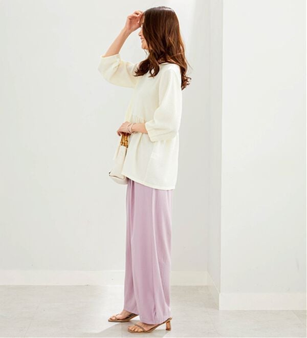 BELLUNA（ベルーナ）の「ジャカード素材ペプラムチュニック（チュニック）」｜詳細画像