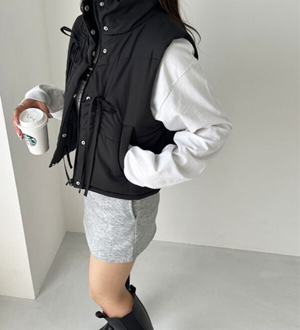 GeeRA（ジーラ）の「リボンフェイクダウンベスト（ベスト）」｜詳細画像