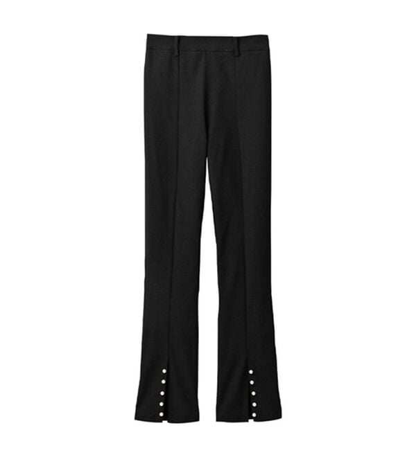 alotta（アロッタ）の「フロントスリットパール調ストレッチパンツ（フルレングスパンツ）」｜詳細画像