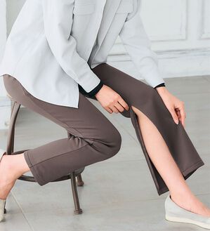 「日本製　裏起毛あったか裾ファスナー付パンツ（フルレングスパンツ）」｜詳細画像