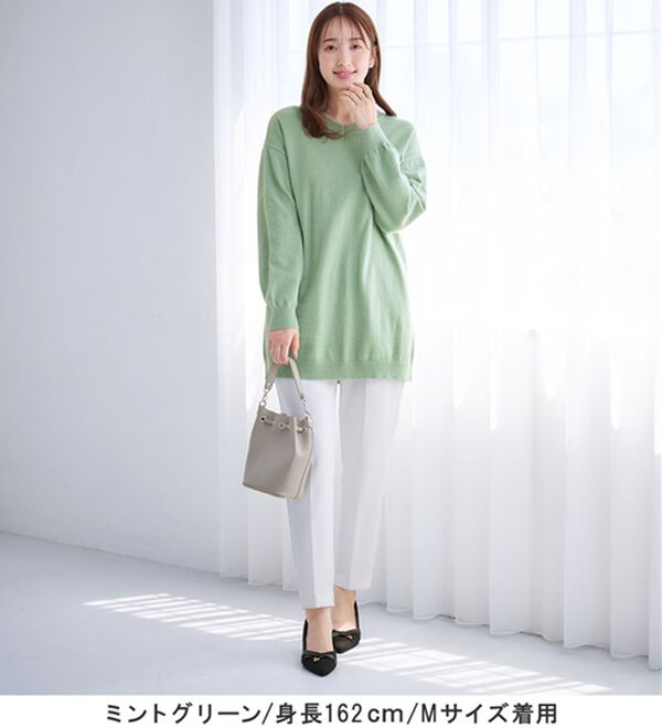 alotta（アロッタ）の「洗える！ゆるニットＶネックチュニック（チュニック）」｜詳細画像