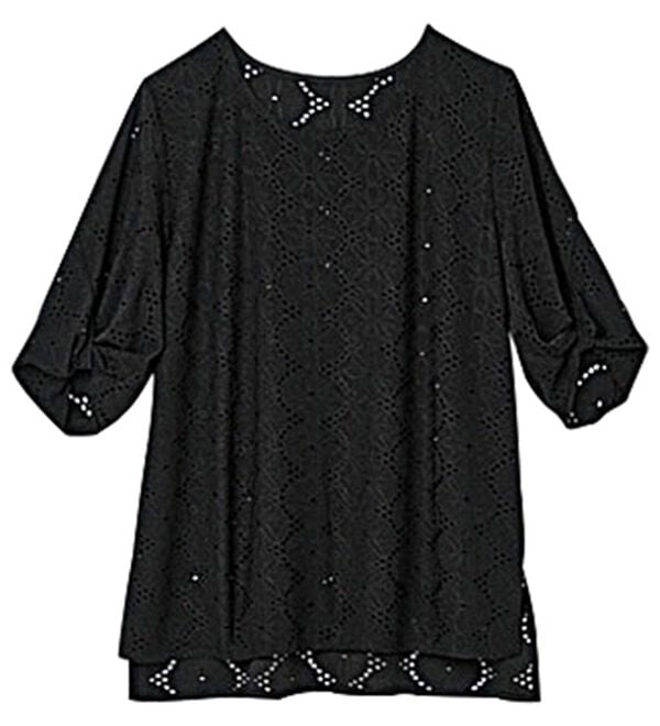 RANAN（ラナン）の「ジャカード素材ボリューム袖プルオーバー（カットソー）」｜詳細画像