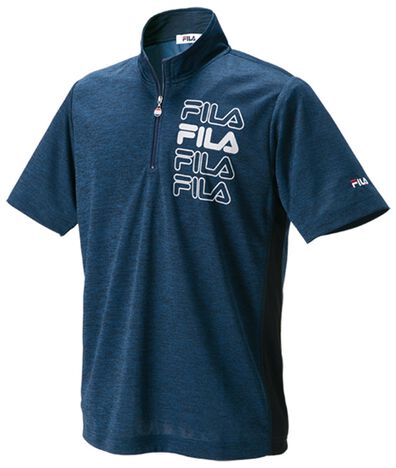 「＜フィラ＞杢調ドライメッシュシャツ＆ジョガーパンツ（メンズポロシャツ）」