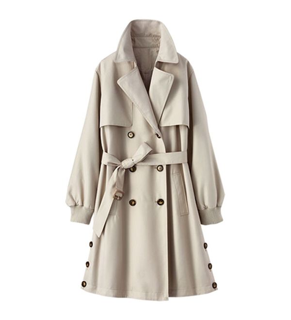 BELLUNA（ベルーナ）の「花粉対策！袖リブ使いトレンチコート（ロングコート）」｜詳細画像