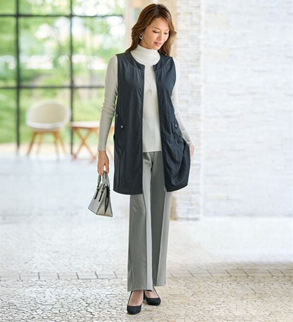 BELLUNA（ベルーナ）の「お出かけ静電防止ストレッチパンツ（フルレングスパンツ）」｜詳細画像