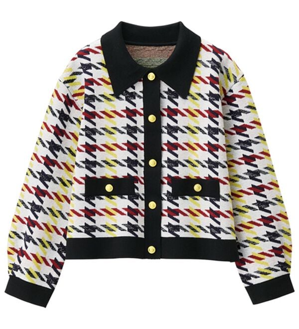 RANAN（ラナン）の「ポロ衿ニットカーディガン（ニットカーディガン）」｜詳細画像