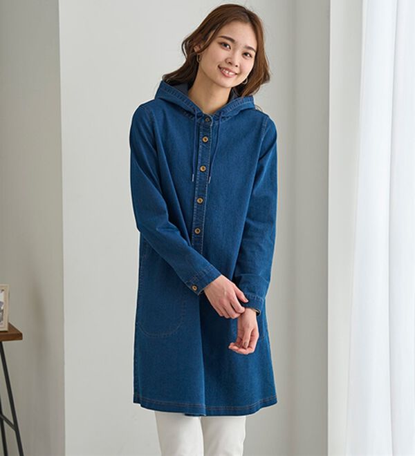 BELLUNA（ベルーナ）の「ストレッチデニムフードブルゾン（ブルゾン）」｜詳細画像