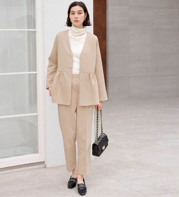 GeeRA（ジーラ）の「【2点セット】ペプラムジャケットセットアップスーツ（その他スーツ）」｜詳細画像