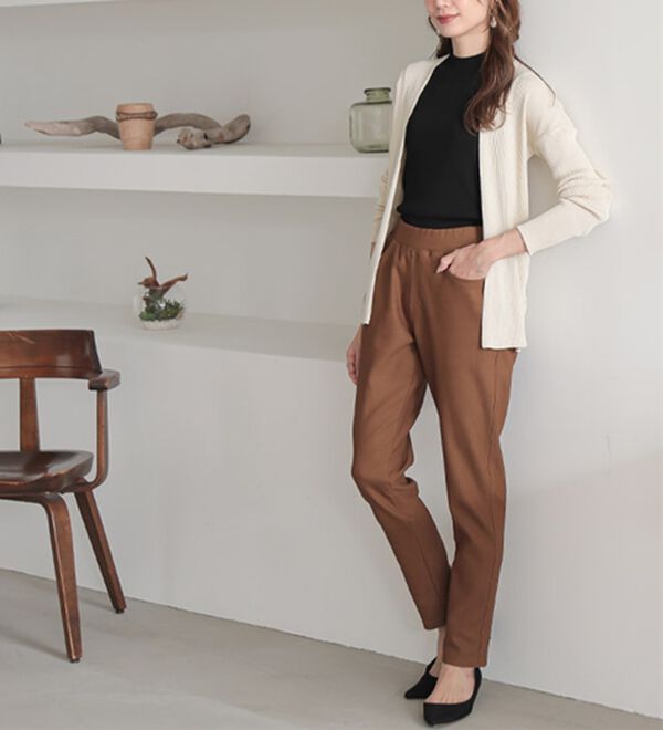 A HAPPY MARILYN（アハッピーマリリン）の「【Ｍ～８Ｌ】楽ちん暖かスキニーパンツ（スリム・スキニーパンツ）」｜詳細画像