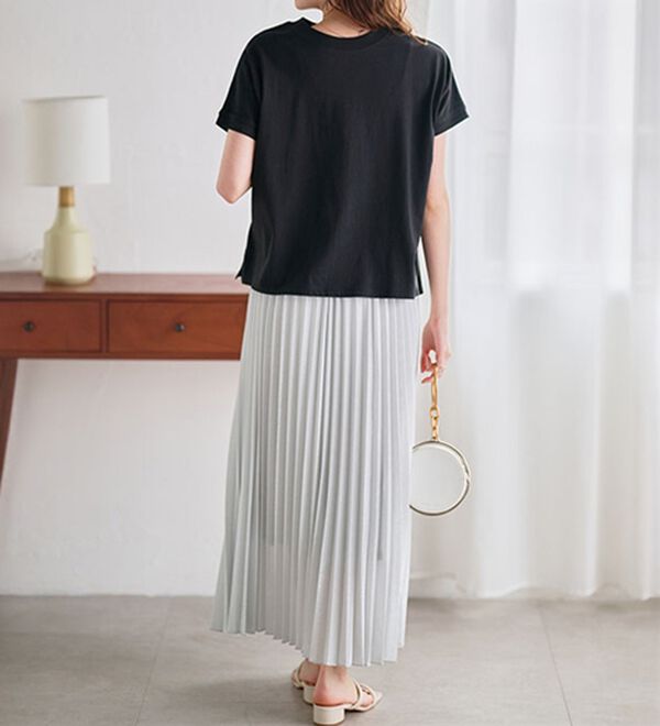 RANAN（ラナン）の「【選べる袖丈】＜BC＞綿100％プチハイネックＴシャツ（カットソー）」｜詳細画像