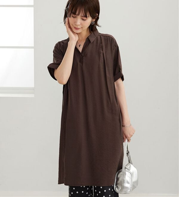 BELLUNA（ベルーナ）の「レーヨンナイロン素材切替ワンピース（その他ワンピース）」｜詳細画像