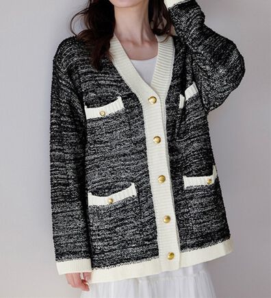 RANAN（ラナン）の「ツイード調ニットカーディガン（ニットカーディガン）」