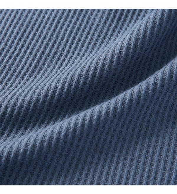 YU'NOW（ユナウ）の「【上下２点セット】コットンブレンド　ワッフルプルオーバー＆ハラマキ付ショートパンツセット（パジャマ・ルームウェア）」｜詳細画像