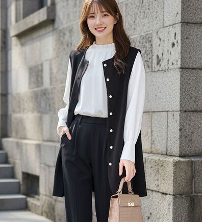 alotta（アロッタ）の「【ブラウス付き３点セット】洗える！美ラインジレセットスーツ（その他スーツ）」