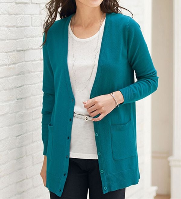 BELLUNA（ベルーナ）の「ヨレにくい！綿１００％ニットカーディガン（ニットカーディガン）」｜詳細画像