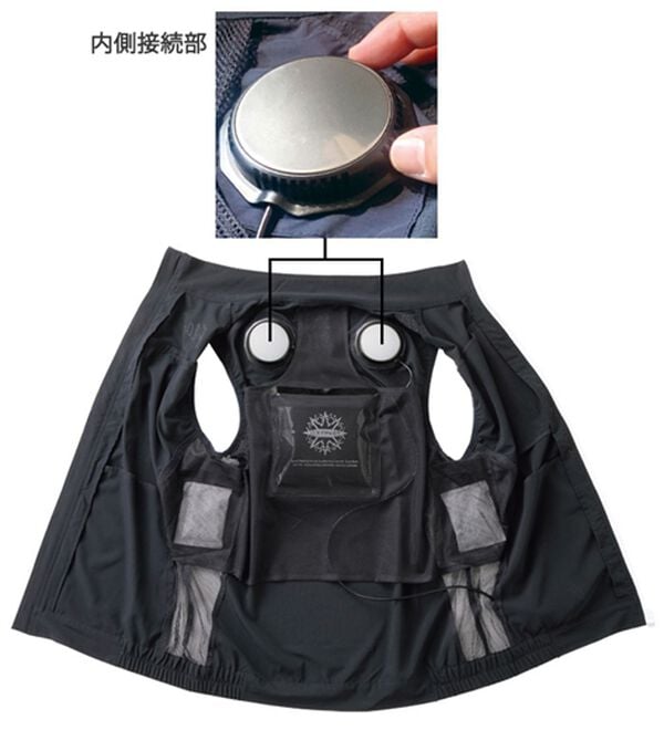 「＜フィラ＞クーラーテック速冷ベスト（モバイルバッテリー付）（メンズシャツ）」｜詳細画像