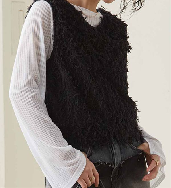 前後2WAYフリンジショートベスト - ベルーナ【公式】