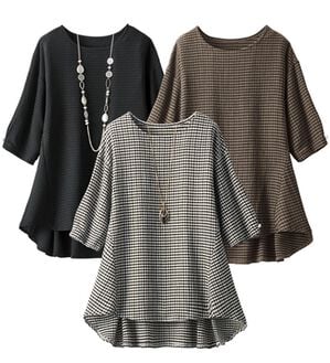 ルフラン（ルフラン）の「【３色組】切替フレアチュニック（チュニック）」｜3色組