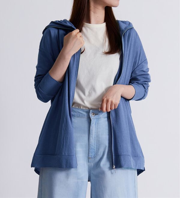 BELLUNA（ベルーナ）の「絶対に焼けたくない！後プリーツＵＶパーカー（パーカー）」｜詳細画像