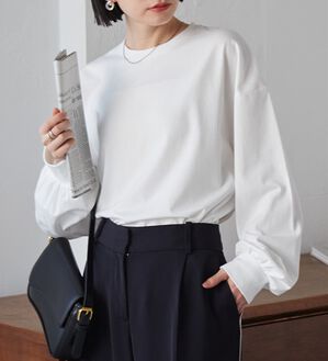 RANAN（ラナン）の「多機能ベーシックオーバーサイズ長袖Tシャツ（Tシャツ）」｜詳細画像