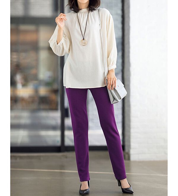 ルフラン（ルフラン）の「ピッタリしない裏側毛布な美脚パンツ（フルレングスパンツ）」｜詳細画像