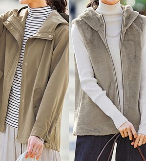 BELLUNA（ベルーナ）の「２枚組！秋冬に使える万能アウター（ハーフコート）」｜詳細画像