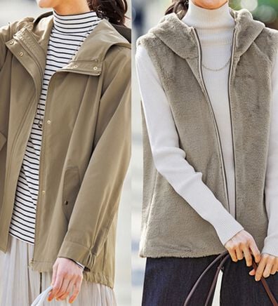 BELLUNA（ベルーナ）の「２枚組！秋冬に使える万能アウター（ハーフコート）」