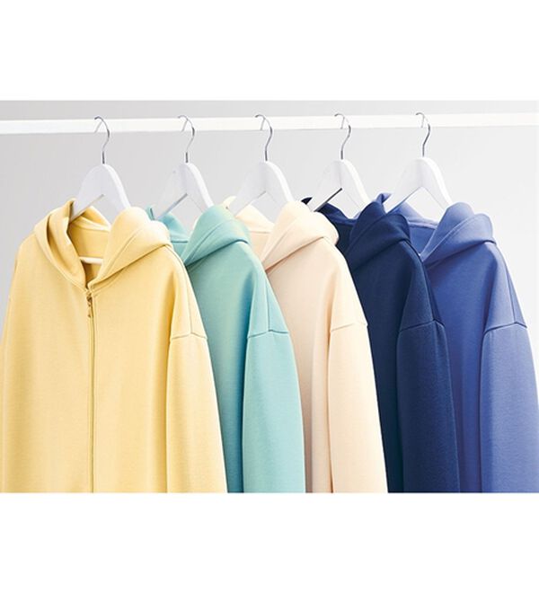 BELLUNA（ベルーナ）の「フードデザインとろみ素材ジップアップパーカー（パーカー）」｜詳細画像