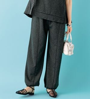 BELLUNA（ベルーナ）の「【ＳＥＪＬ】切替ゆったりパンツ（ワイドパンツ・ガウチョ）」｜杢チャコール