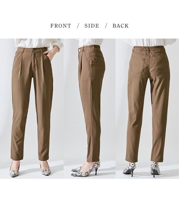 alotta（アロッタ）の「あったか裏起毛ストレッチテーパードパンツ（フルレングスパンツ）」｜詳細画像