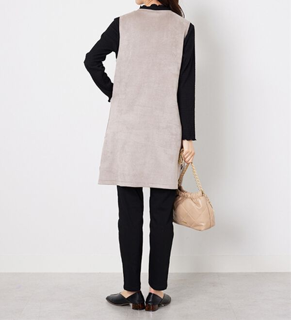 BELLUNA（ベルーナ）の「スエード調サイドボタンジャンパードレス（ジャンパースカート）」｜詳細画像