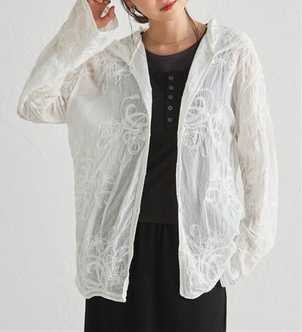 RANAN（ラナン）の「コード刺繍フードシャツ（シャツ）」｜詳細画像