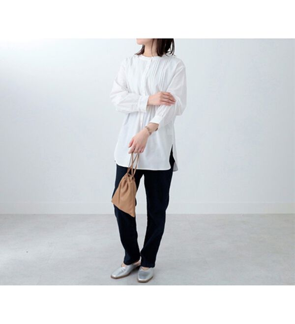 「ウエストリブ使いスリムパンツ（フルレングスパンツ）」｜詳細画像