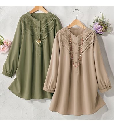 ルフラン（ルフラン）の「【２色組】Ｖ字タック切替ブラウス（ブラウス）」