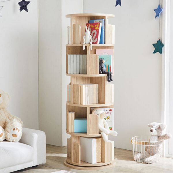 iellio（イエリオ）の「回転コミック収納ラック＜本棚・収納棚＞（ラック・棚・本棚）」｜ナチュラルオーク