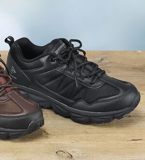 「＜ダンロップ・リファインド＞履きやすい！はっ水トラディションシューズ（メンズスニーカー）」｜ブラック