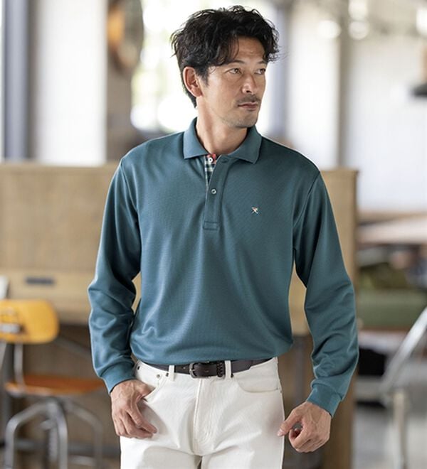 「＜アーノルド　パーマー＞ワンポイント裏起毛ポロシャツ（メンズポロシャツ）」｜詳細画像