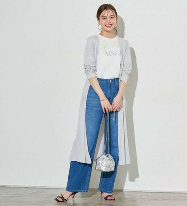 Pierrot（ピエロ）の「【Ｍ～３Ｌ】【選べる２丈】接触冷感トッパーカーディガン（その他カーディガン）」｜詳細画像