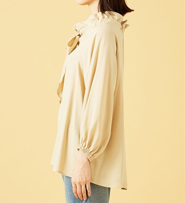 BELLUNA（ベルーナ）の「フリル衿ボウタイデザインブラウス（ブラウス）」｜詳細画像