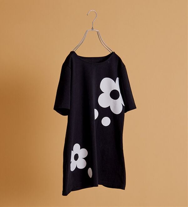 BELLUNA（ベルーナ）の「ひんやリッチコットン大人のプリントロング丈Ｔシャツ（カットソー）」｜詳細画像